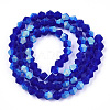 Imitate Austrian Crystal Bicone Frosted Glass Beads Strands GLAA-F029-TM3mm-A06-2