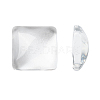 Transparent Clear Glass Square Cabochons GGLA-A001-10mm-1