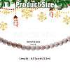 Christmas Wood Round Beads Hanging Ornaments HJEW-CA00082-2