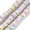Handmade Polymer Clay Beads Strand CLAY-Z002-01H-1