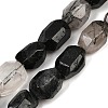 Natural Black Rutilated Quartz Beads Strands G-F796-C02-01-2