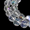 Electroplate Transparent Glass Beads Strands EGLA-A035-T10mm-L19-3