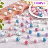 100Pcs 15mm Silicone Beads Multicolor Round Silicone Beads Kit Loose Bulk Silicone Beads for Keychain Making Necklace Bracelet Crafts JX325A-3