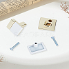 Rectangle Alloy Drawer Cabinet Door Knob Pull Handles STAS-WH0072-148-1