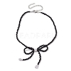 Bowknot 304 Stainless Steel Necklaces NJEW-JN04670-7
