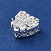 Rack Plating Brass Micro Pave Cubic Zirconia Beads KK-Z082-13S-2