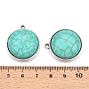 Resin Imitation Turquoise Pendants PALLOY-M203-23AS-B-3