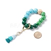 Round & Polygon Natural Wood Beads Stretch Bracelets Keychains KEYC-JKC00318-5