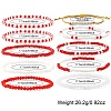 10Pcs Glass Seed Bead & Glass Stretch Bracelets ZB7764-1-2