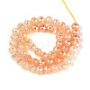 Anti-Tarnish Electroplate Glass Beads Strands GLAA-N064-8mm-04-3