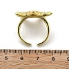 Starfish Brass Cuff Rings for Women RJEW-C123-02G-5