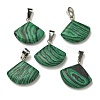 Synthetic Malachite Pendants G-Z067-05P-09-2