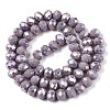 Electroplate Glass Beads Strands EGLA-A044-P8mm-B13-3