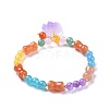 Natural Jade Stretch Charm Bracelets BJEW-I260-11-2