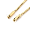 304 Stainless Steel Round Snake Chain Bracelet Making STAS-B044-01G-3