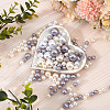 GOMAKERER 222Pcs 9 Styles ABS Plastic Imitation Pearl Round Beads KY-GO0001-03-4