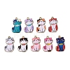 Alloy Enamel Pendants FIND-I064-03G-04-1