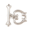 Heart Brass Toggle Clasps KK-G548-43P-04-1