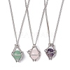 Natural Mixed Gemstone Pendant Necklace NJEW-JN04447-1