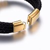 Leather Cord Multi-strand Bracelets BJEW-E345-23G-3