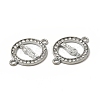 Alloy Connector Charms with Rhinestone FIND-H039-25P-2