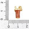 Brass Enamel Pendants KK-B168-01G-02-3
