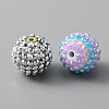 20Pcs Resin Rhinestone Beads RESI-WH0001-03B-2
