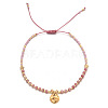 Natural Lepidolite Braided Bead Bracelet FR2657-9-1