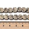 Electroplated Natural Lava Rock Beads Strands G-K388-04A-08-4