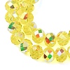Electroplate Transparent Glass Beads Strands EGLA-A046-01C-19-2
