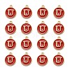 Golden Plated Alloy Enamel Charms X-ENAM-S118-03U-2