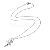 304 Stainless Steel Pendant Necklace for Women NJEW-JN04387-04-4