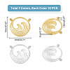 Unicraftale 20Pcs 2 Colors 304 Stainless Steel Pendants STAS-UN0044-38-3