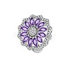 Flower Brass Micro Pave Cubic Zirconia Jewelry Set FS-WG0AAA8-01-5