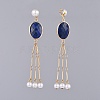 Gemstone Dangle Earrings EJEW-JE03487-3