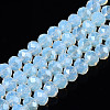 Electroplate Glass Beads Strands X-EGLA-A034-J8mm-A10-1