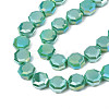 Electroplate Opaque Solid Color Glass Beads Strands EGLA-N002-27-A02-3
