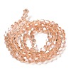 Transparent Electroplate Glass Beads Strands EGLA-A039-T2mm-B15-2