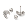 Moon Brass Micro Pave Clear Cubic Zirconia Ear Plug Gauges EJEW-L289-02P-01-2