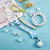 20Pcs White Cube Letter Silicone Beads 12x12x12mm Square Dice Alphabet Beads with 2mm Hole Spacer Loose Letter Beads for Bracelet Necklace Jewelry Making JX432O-6