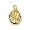 Brass Micro Pave Cubic Zirconia Pendants KK-M283-27C-02-1