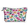 Paw Print Polyester Cosmetic Zipper Pouches PW-WG6318E-01-1