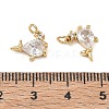 Ocean Brass Pave Clear Cubic Zirconia Pendants CU-CBAF3CF-02P-01-3