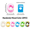 20Pcs UV Plating Opaque Acrylic European Beads OACR-TADJ0001-16C-3