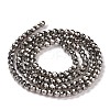 Electroplate Glass Beads Strands GLAA-H021-01B-FP12-4
