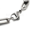 304 Stainless Steel Link Chain Bracelet for Men Women BJEW-Z023-19P-3
