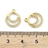 Brass Micro Pave Clear Cubic Zirconia Pendants ZIRC-P120-02G-3