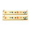 Brass Enamel Pendants Links KK-F825-02G-1