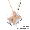 Alloy Initial Pendant Necklaces RS8745-24-1
