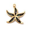 304 Stainless Steel Pave Natural Shell Pendants STAS-D362-05G-1